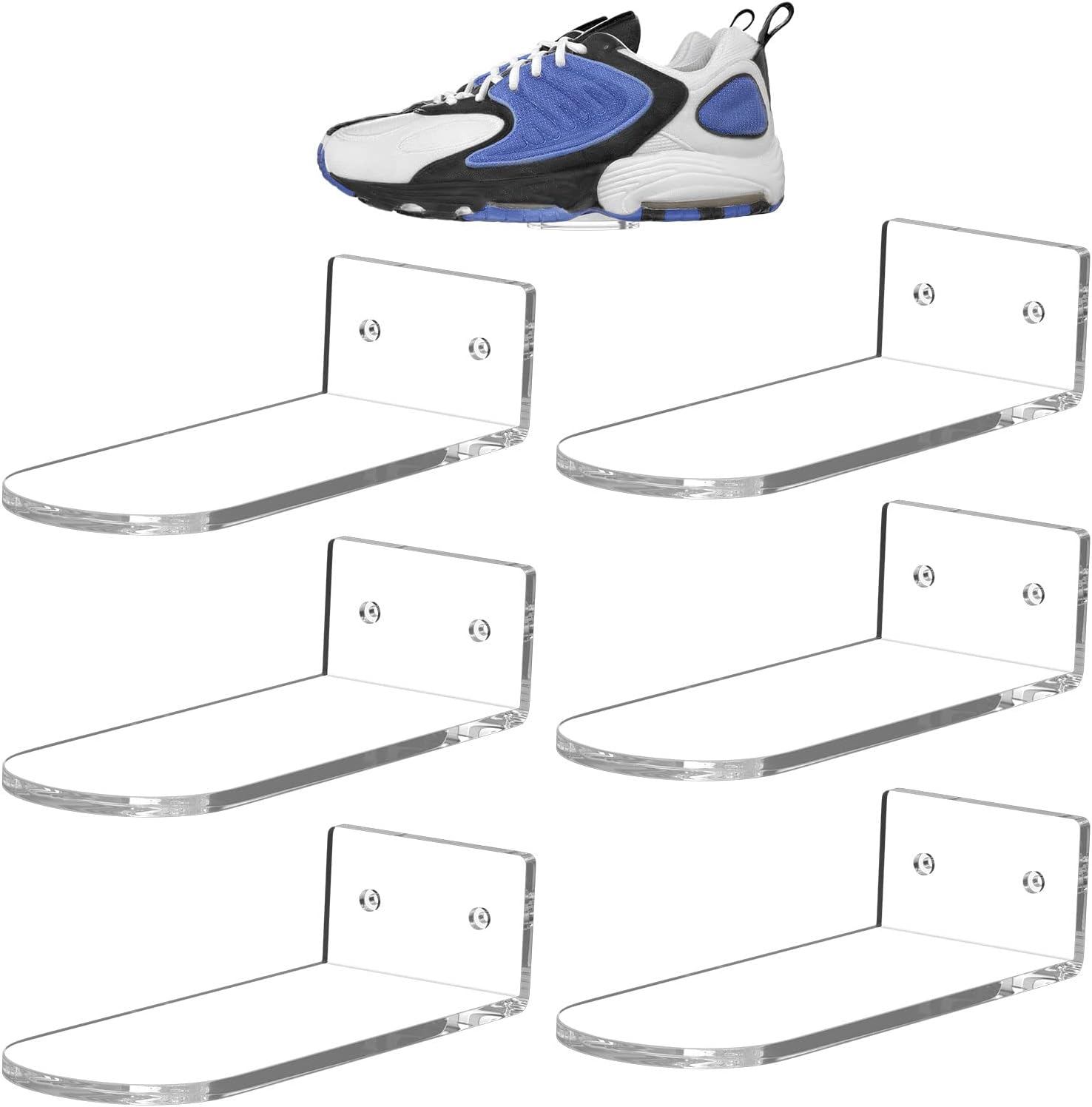 Clear Acrylic Wall Mounted Shoe Display Shelf Set UAE Ubuy