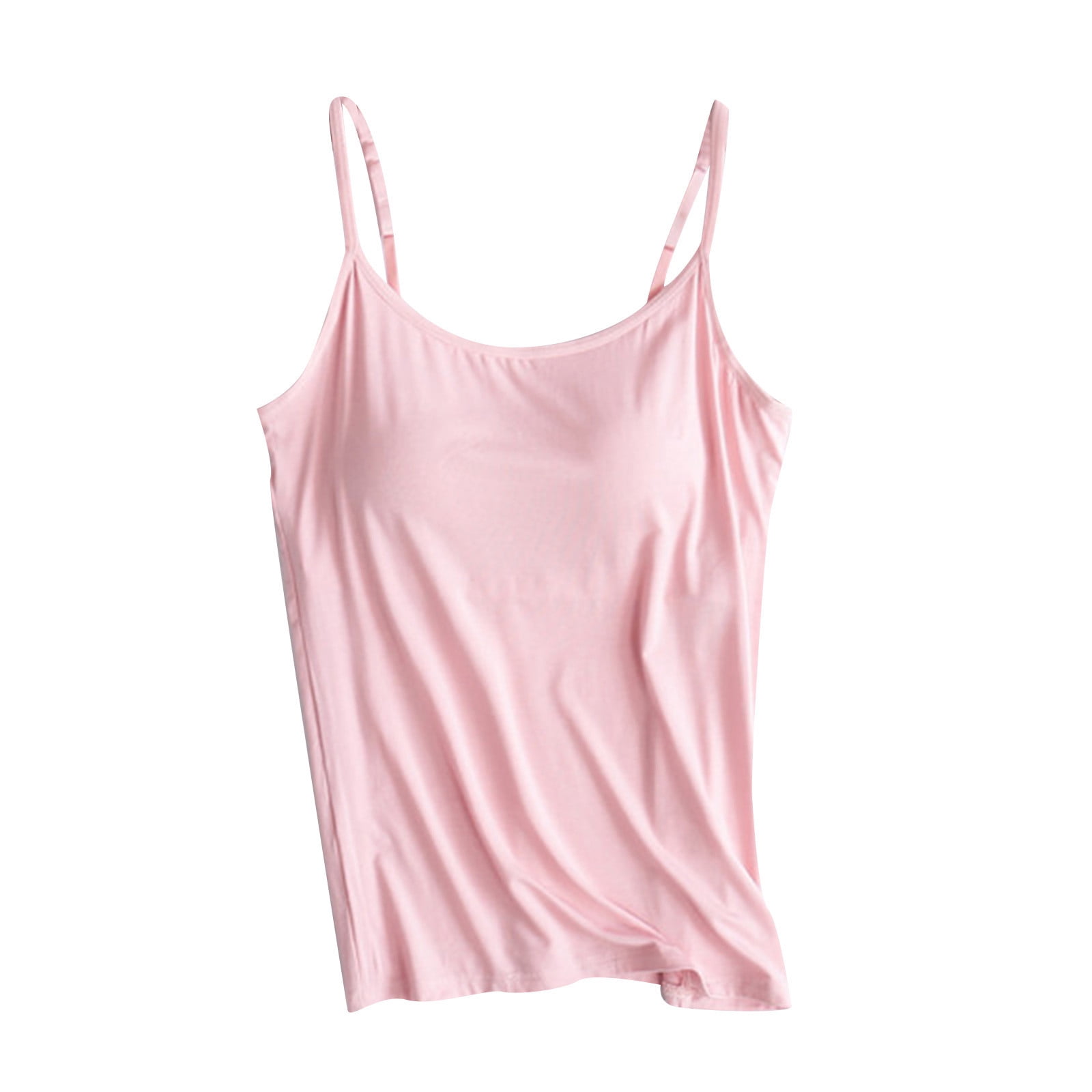 Pink spaghetti strap tank top best sale