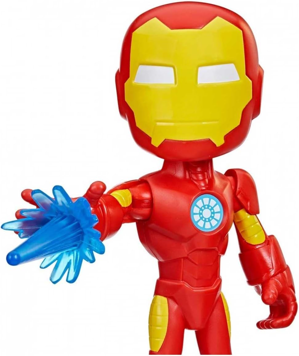 Hasbro Playskool Marvel Supersized 9 Inch Iron Man Action Figure with Repulsor Ray Accessory Dynamic Poses Preschool Toys